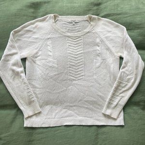Madewell Fisherman Cream Knit Sweatshirt